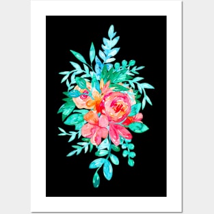 Juicy Watercolor Bouquet Posters and Art